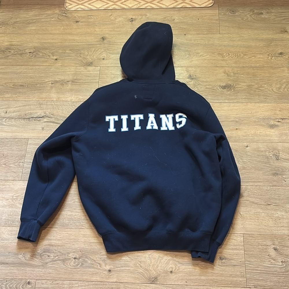 Men’s NFL Tennessee Titans Sherpa Lined Zip Up Sweatshirt - Picture 2 of 2